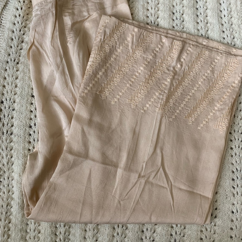 Sapphire silk culotte pants